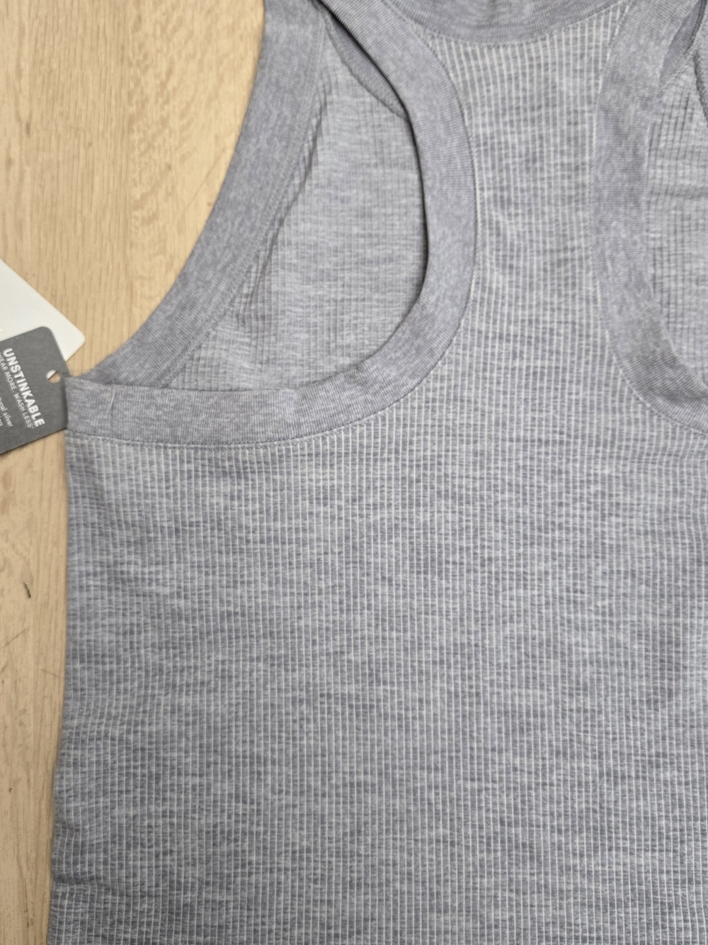 Athleta Renew Racerback Tank Heather Gray Ribbed M - Picture 5 of 6